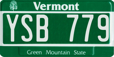 VT license plate YSB779