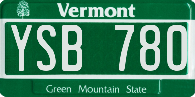 VT license plate YSB780