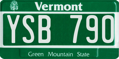 VT license plate YSB790