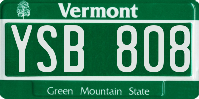 VT license plate YSB808