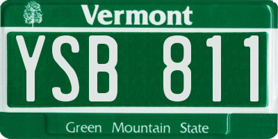 VT license plate YSB811