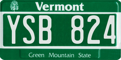 VT license plate YSB824