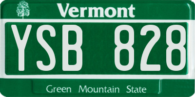 VT license plate YSB828