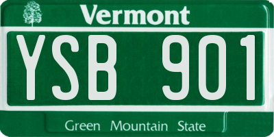 VT license plate YSB901