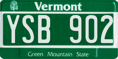 VT license plate YSB902