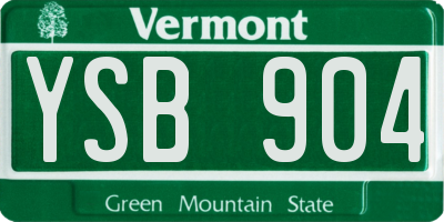 VT license plate YSB904