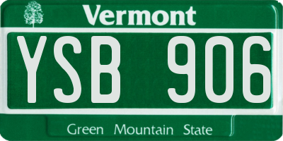 VT license plate YSB906