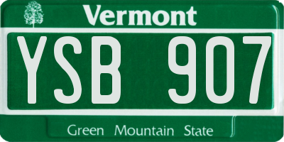 VT license plate YSB907