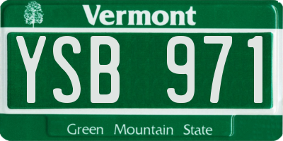 VT license plate YSB971
