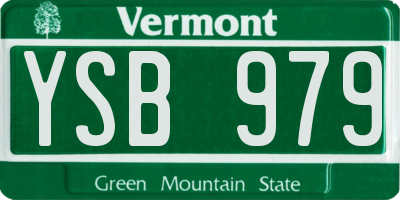 VT license plate YSB979