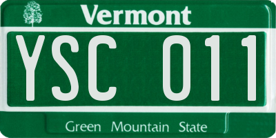 VT license plate YSC011
