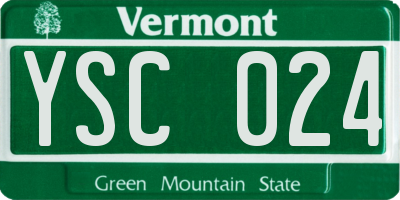 VT license plate YSC024