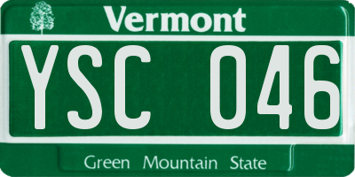 VT license plate YSC046