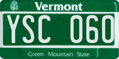 VT license plate YSC060