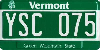 VT license plate YSC075
