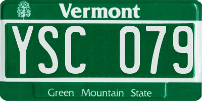 VT license plate YSC079