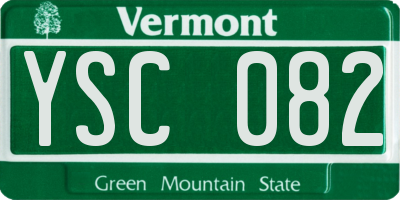 VT license plate YSC082