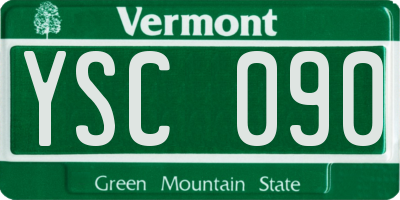 VT license plate YSC090