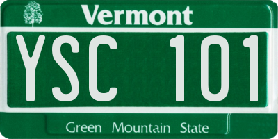 VT license plate YSC101