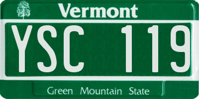 VT license plate YSC119