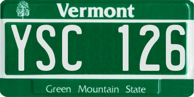 VT license plate YSC126