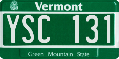 VT license plate YSC131