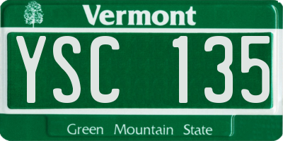 VT license plate YSC135