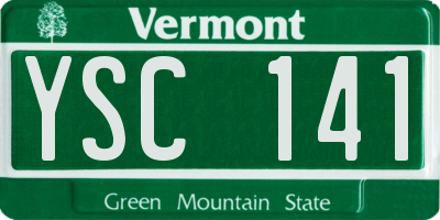 VT license plate YSC141
