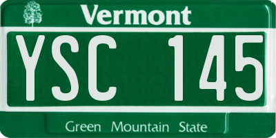 VT license plate YSC145