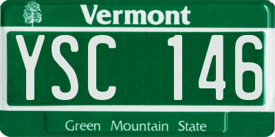 VT license plate YSC146