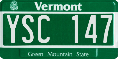 VT license plate YSC147