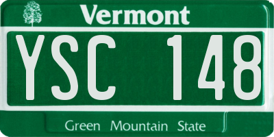 VT license plate YSC148
