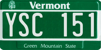 VT license plate YSC151