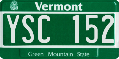 VT license plate YSC152