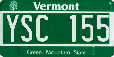 VT license plate YSC155