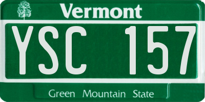 VT license plate YSC157