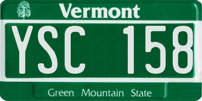 VT license plate YSC158