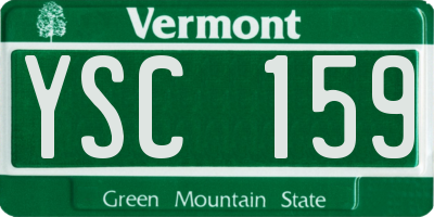 VT license plate YSC159