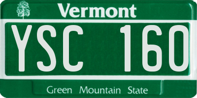 VT license plate YSC160