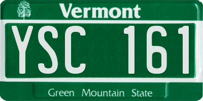 VT license plate YSC161