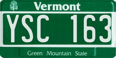 VT license plate YSC163