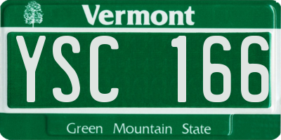 VT license plate YSC166