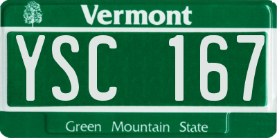 VT license plate YSC167