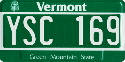 VT license plate YSC169