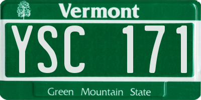 VT license plate YSC171