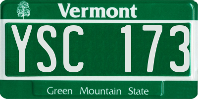VT license plate YSC173