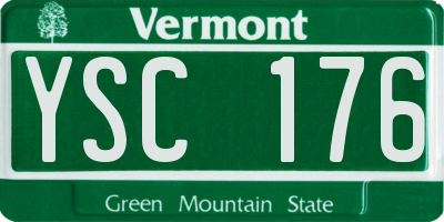 VT license plate YSC176