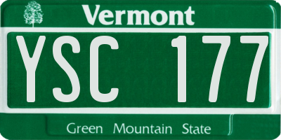 VT license plate YSC177