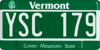 VT license plate YSC179