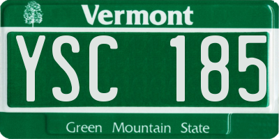 VT license plate YSC185